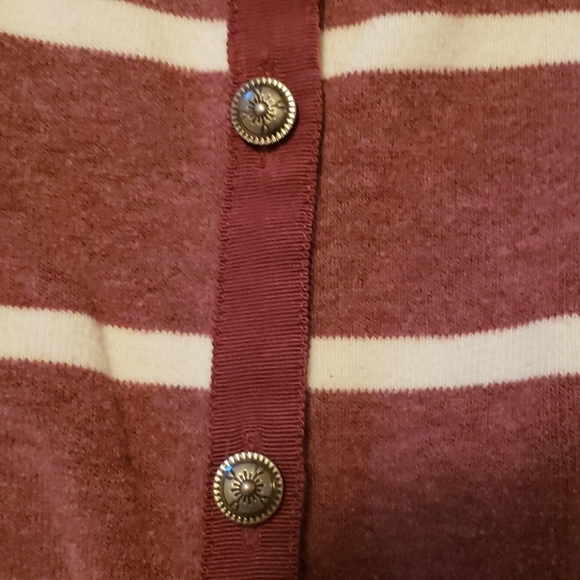 🔵 2 for $15.  Full Tilt Maroon Button up Cardigan - Picture 4 of 4